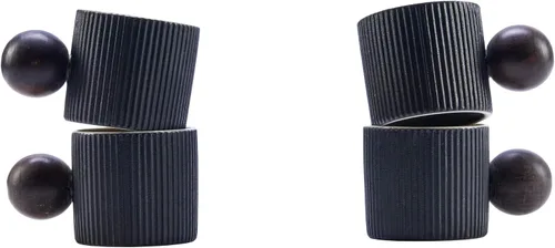 Vista 13 de Mini tazas de cerámica para café expreso, tazas Demitasse con mango redondo de madera a rayas verticales tazas de té (beige y azul, 2 unidades)
