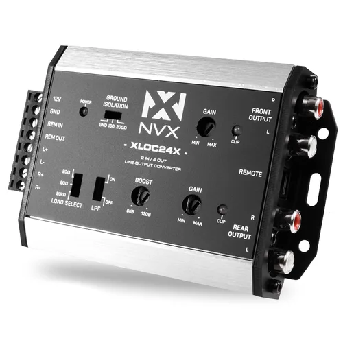 Vista 8 de NVX XLOC22X 2 entradas / 2 salidas Convertidor de salida de línea activa de alto voltaje con ajuste de impedancia Con coincidencia de impedancia
