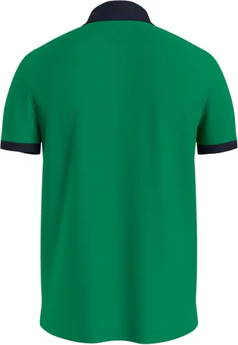 Vista 4 de Tommy Hilfiger Men's Short Sleeve Cotton Pique Flag Polo in Regular Fit