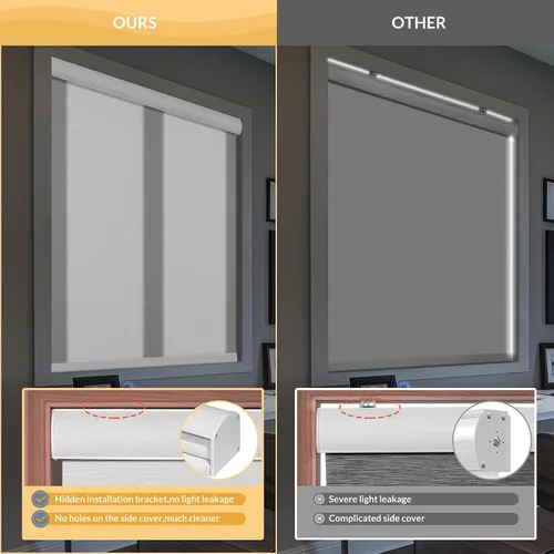 Vista 3 de Boolegon Persianas enrollables con filtro de luz para ventanas