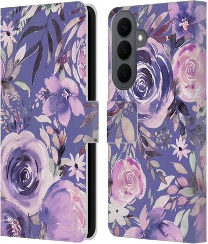 Vista 70 de Head Case Designs Officially Licensed Ninola Abstract Poppies Lilac Floral Leather Wallet Case Compatible with Samsung Galaxy A07 4G