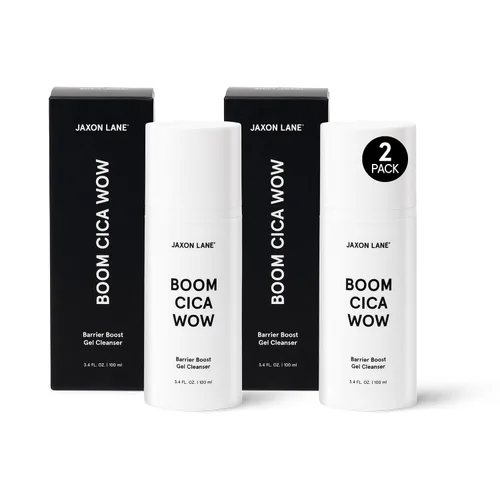 Vista 9 de Jabón facial Centella para hombres Cuidado de la piel: BOOM CICA WOW - Gel limpiador hidratante para piel grasa, seca, propensa al acné, limpiador