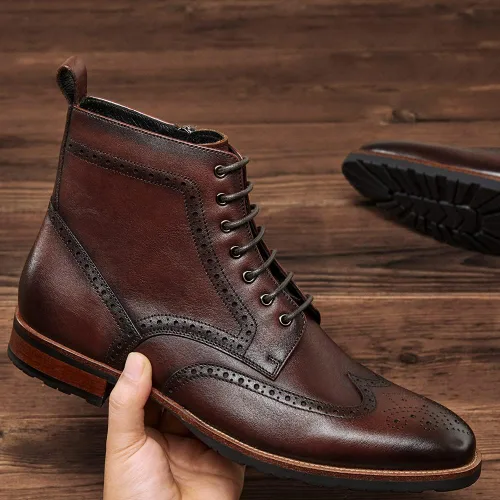 Vista 4 de Botas Oxford casuales para hombre, botas de vestir Chukka para hombre