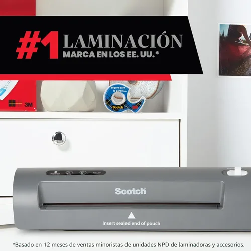 Vista 7 de Scotch - Paquete de laminador térmico y bolsa, sistema de 2 rodillos, laminación de hasta 9 pulgadas de ancho (TL901X) con bolsas de laminado