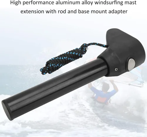 Vista 5 de Windsurf - Barra de extensión de aleación de aluminio, adaptador de montaje de base de varilla de extensión de windsurf con cuerda, accesorios