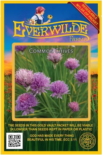 Vista 5 de Everwilde Farms - Semillas de hierbas de cebollino de 1 onza - Gold Vault