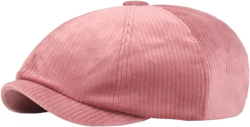 Vista 9 de Reyox Gorra unisex de algodón Newsboy 8 Panel Sombrero Cabbie Flat Cap Púrpura (Plaid Purple)