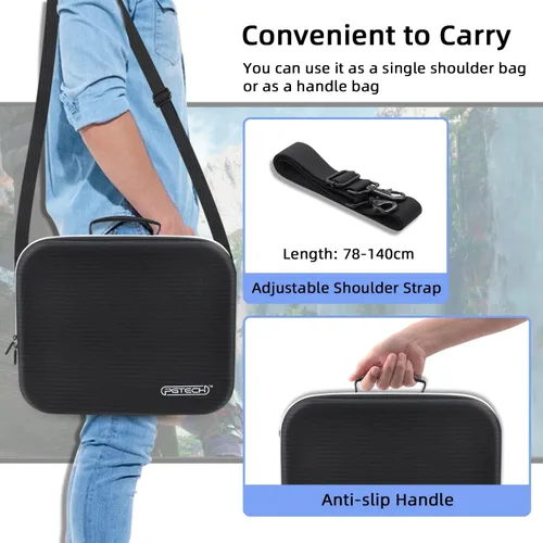 Vista 8 de Mcbazel Estuche De Transporte Para PS VR2, Bolsa De Viaje Bolsa De Almacenamiento Duro EVA Funda Protectora Portátil Con Protector De LenteCorrea De