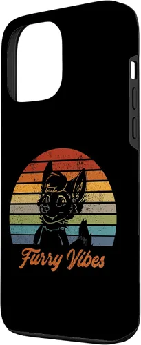 Vista 2 de iPhone 13 Pro Max Retro Furry Fandom Furry Vibes - Lindo estuche de traje OwO