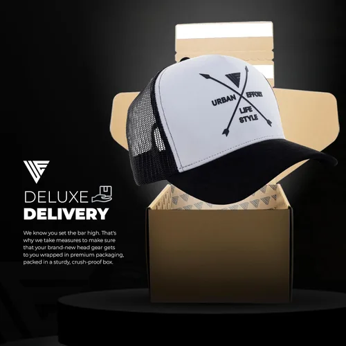 Vista 93 de Urban Effort Gorra trasera de malla, para hombres y mujeres, gorra de béisbol de 5 paneles, gran cierre a presión para caza y senderismo