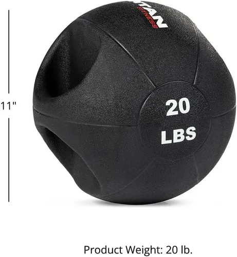 Vista 4 de Titan Fitness Bola medicinal de doble agarre