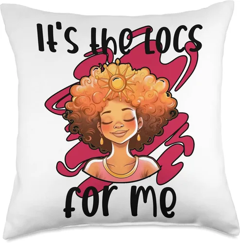 Vista 5 de Locs Afro Dreadlocks Love Natural Beauty Hair It's the Locs for Me Afro Hair - Almohada negra americana africana, 16 x 16 pulgadas, multicolor
