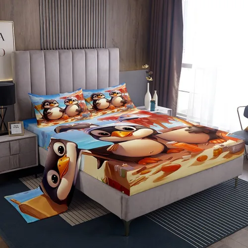 Vista 19 de Erosebridal Juego de sábanas de ballena náutica, tamaño individual, juego de ropa de cama vintage azul con ondas oceánicas para niños y niñas