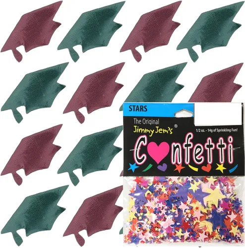 Vista 61 de Confetti Grad Cap Negro, Azul Marino Combo - 2 bolsas de media onza (1 oz)