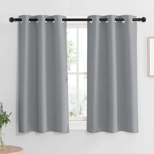 Vista 136 de RYB HOME - Cortinas para armario de 36 pulgadas, cortinas para oscurecer la habitación con ojales resistentes a la oxidación, cortinas de Aqua