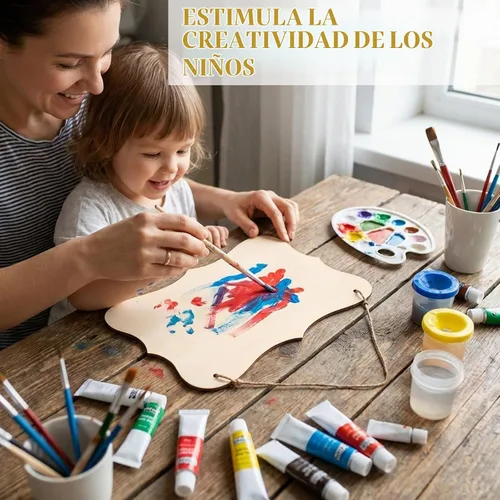 Vista 5 de 12 piezas de manualidades de madera sin terminar, placas de madera con forma rectangular para carritos, colgador de puerta, quema, pintura
