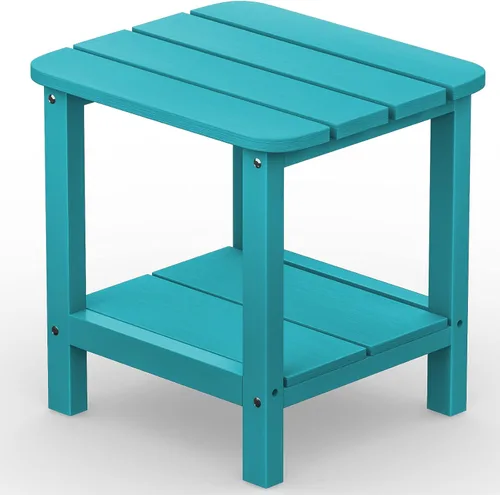 Vista 37 de SERWALL Mesa auxiliar Double Adirondack, Mesa auxiliar de forma rectangular, Negra