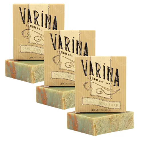 Vista 12 de Varina Jabón en barra de algodón natural limpio, limpieza suave para pieles sensibles, fresco, paquete de 3, experimenta una piel sana y brillante