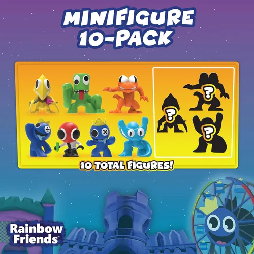 Vista 3 de Rainbow Friends - Set coleccionista de minifiguras de 10 unidades (10 figuras coleccionables, Serie 2)