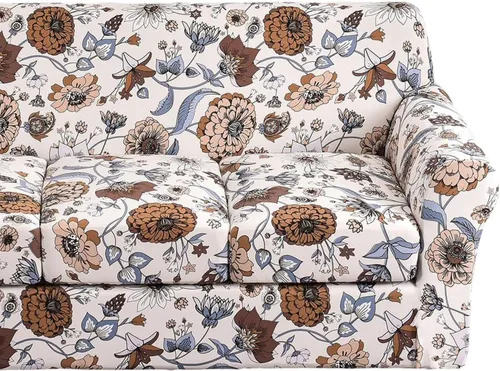 Vista 26 de Fundas elásticas para sofá de 1/2/3 cojines, funda estampada con fundas de cojín de asiento separadas, fundas de sofá lavables, protector de muebles