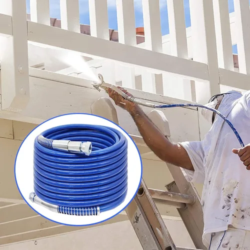 Vista 6 de GYLBF Pulverizadores de manguera de pintura sin aire mejorados de 50 pies x 1/4 pulgadas, manguera de pintura sin aire hecha de cuatro capas