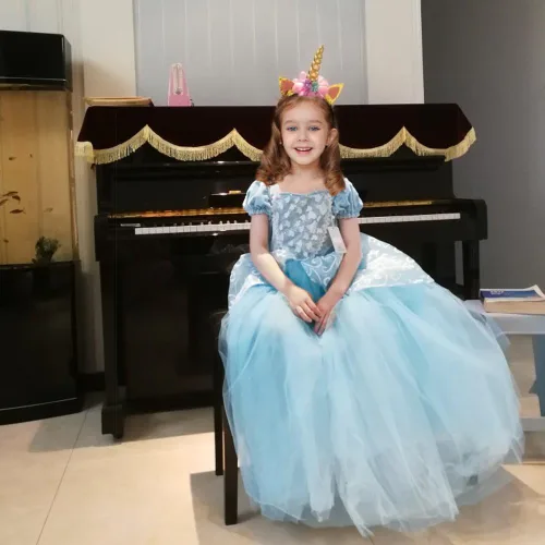 Vista 5 de ToLaFio Belle - Vestido de disfraz para niñas disfraz de princesa fiesta de cumpleaños para niñas pequeñas