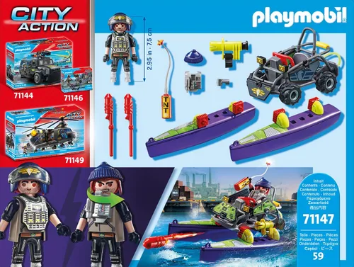 Vista 8 de Playmobil Tactical Police All Terrain Quad
