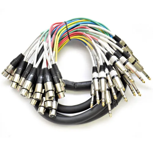 Vista 10 de Seismic Audio Altavoces cables de serpiente de 8 canales, hembra de 5' XLR a ¼" TRS Snake Cable