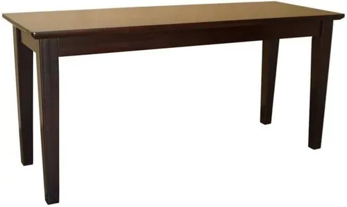 Vista 10 de International Concepts - Banco estilo coctelera, 39 pulgadas de ancho, madera de parawood maciza, sin terminar