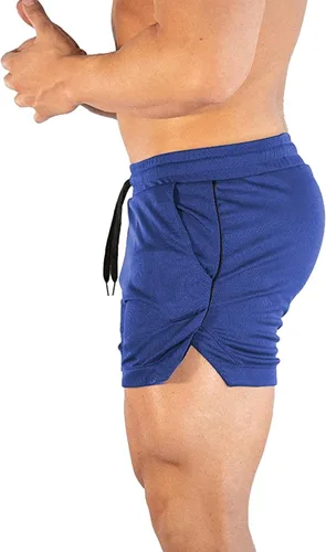 Vista 3 de CEHT Pantalones cortos deportivos para hombre de secado rápido culturismo pantalones cortos de entrenamiento para hombre pantalones cortos