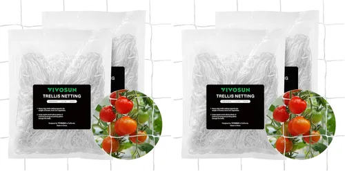 Vista 12 de VIVOSUN Red de enrejado de plantas de 5 x 15 pies, red de cultivo de poliéster resistente, red de enrejado de jardín con malla cuadrada para plantas