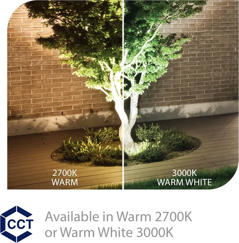 Vista 6 de WAC Iluminación de paisaje, luz LED de 12 V de tamaño pequeño con ángulo de haz ajustable y control de brillo integral, 50-420 lúmenes, 3000 K