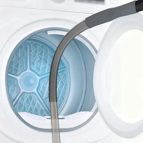 Vista 8 de Kit de limpieza de pelusa para secadora mejorado: accesorio de manguera de vacío flexible para eliminación de pelusas. Cepillo de limpieza profunda