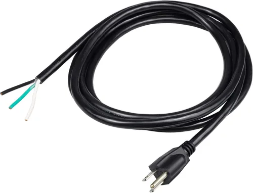 Vista 10 de Cable de fuente de alimentación de repuesto de calibre 18 de 3 clavijas resistente de 10 pies 110V 115V 120V coleta para electrodoméstico de CA