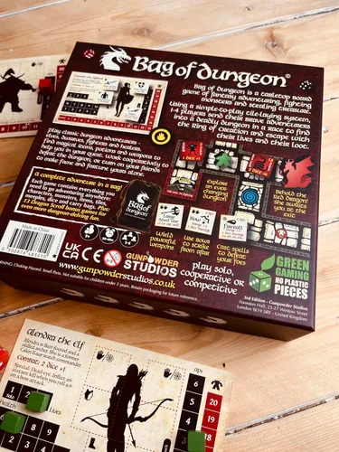 Vista 4 de Bag of Dungeon–Juego de Mesa de Aventura Fantástica para Familias y Fanáticos de RPG 1–4 Jugadores, Edades 7+ Explorador de Mazmorras Clásico