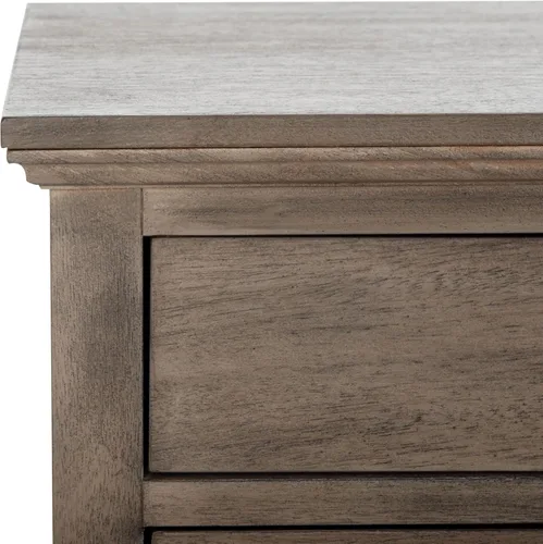 Vista 7 de SAFAVIEH Couture Home Collection Lisabet - Mesita de noche de madera con 3 cajones (totalmente montada)