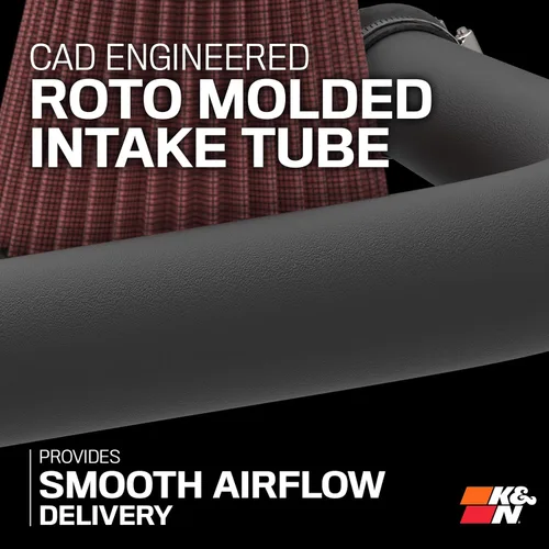 Vista 5 de K&N Sistema de admisión de aire frío: filtro de aire de alto flujo, aumento del rendimiento y aceleración: compatible con Ford 2014-2020: Fusion