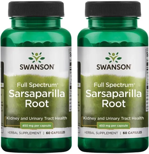 Vista 2 de Swanson Raíz de zarzaparrilla, suplemento herbario tradicional que promueve la salud de la piel, el tracto urinario y el apoyo renal, fórmula