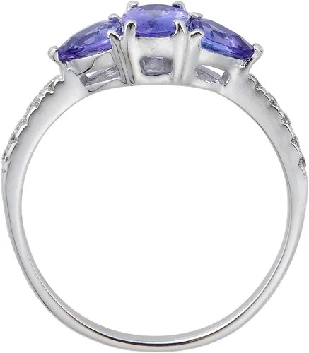 Vista 2 de Gin & Grace Anillo de tanzanita azul de oro blanco de 10 quilates (I1, I2) (talla 7) para mujer, Metal Metal Piedra preciosa Piedra, tanzanita