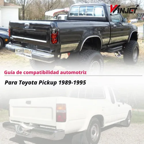 Vista 5 de Ensemble de luces traseras Winjet para camioneta Toyota Pickup 1989 1990 1991 1992 1993 1994 1995, lámparas traseras funcionales de repuesto