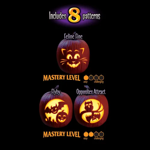 Vista 8 de Pumpkin Masters – Kit de cortar calabazas, el preferido de los niños de Estados Unidos, individual, Coral