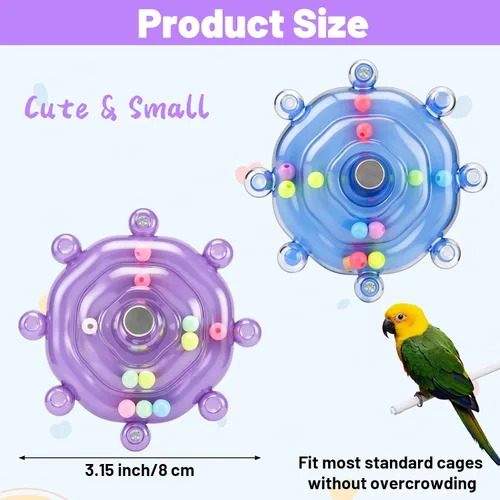Vista 2 de 2 piezas de juguetes de pájaros para periquitos Budgie Toy Fun Parakeet Toys