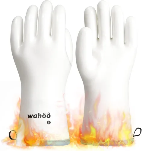 Vista 15 de LANON Protection Wahoo Guantes de silicona líquida para horno ahumador, grado de contacto con alimentos, guantes resistentes al calor para cocinar