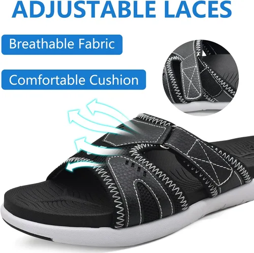 Vista 3 de COFACE Sandalias de recuperación deportiva para hombre, fascitis plantar, suaves, ligeras, ortopédicas