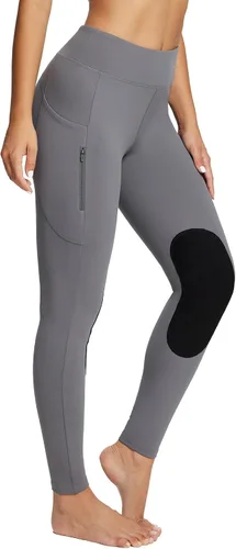 Vista 8 de baleaf Womens Winter Horse Riding Pants Fleece Breeches Leggings Negro