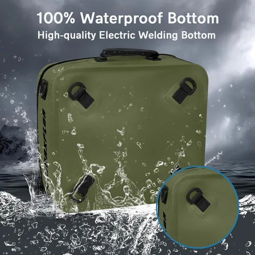 Vista 3 de MORXPLOR Bolsa térmica impermeable de PVC para paddleboard, 12 latas, enfriador aislado suave para paddleboard, camping, kayak