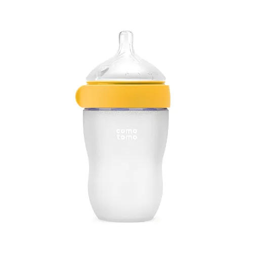 Vista 9 de Comotomo Biberón de silicona Gen 2 – Lanzamiento 2026 (8 onzas) – Biberón suave de cuello ancho para una alimentación cómoda con doble ventilación