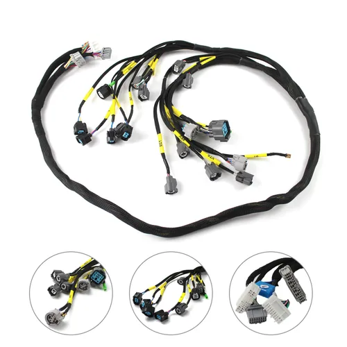 Vista 3 de Kessocco Arnés de cableado del motor CNCH-OBD2-1 CNCHOBD21 Arnés de motor compatible con Civic Acura Integra B16 B18 D16 OBD2 Budget D & B-Series