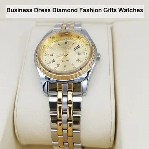 Vista 5 de SKMEI Watches for Women Ladies Female Stainless Dress Luxury Business Classic Fashion Analog Quartz Waterproof Simple Day Date Wife Girls Gifts Gold