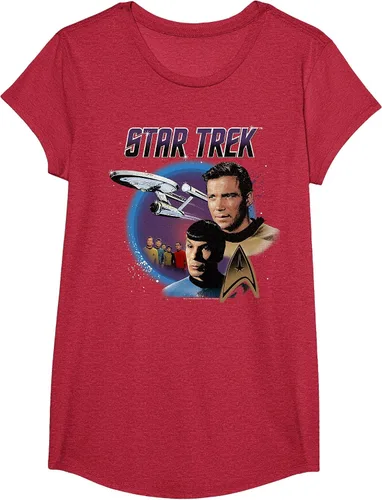 Vista 68 de Star Trek Original Series Vintage Enterprise T-Shirt Baby Blue